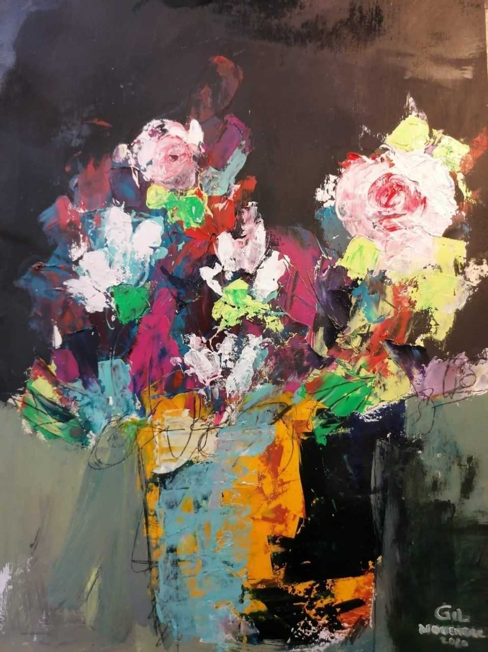 쥘레 게시(Gilles ghersi)  아름다움에 대하여 Pen drawing and oil 65cmx49cm  2020  15호 500만원